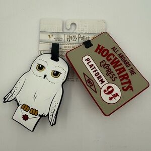 Harry Potter Hedwig Hogwarts Luggage Tag Set NWT